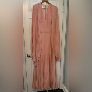 Gemy Maalouf pleated gown with attached cape